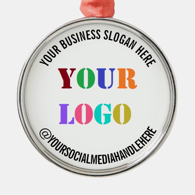Eigene Firmenlogos Werbeaktion Social Media Name Ornament Aus Metall (Vorne)