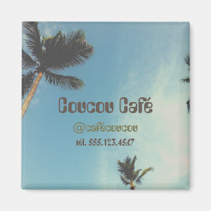 Eigene Firmenwerbung für Retropalmen Magnet