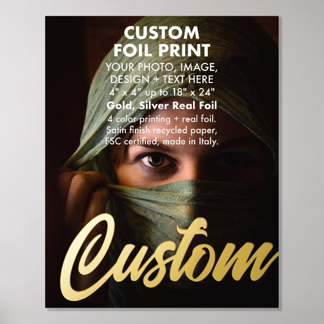 Eigene Folie (Gold oder Silber) Print 16" x 20" Foliendrucke (Vorderseite)