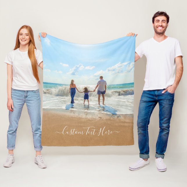 Eigene Foto-Individualität - Familien Fleecedecke (Beispiel)