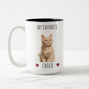 Eigene Foto-Katze für mein Lieblings-Kind 2 Zweifarbige Tasse