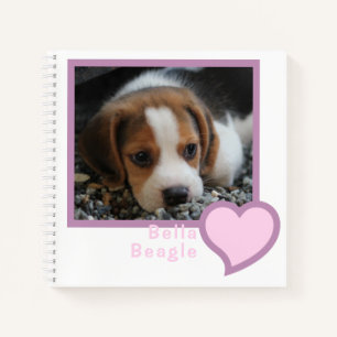 EIGENE FOTO-PIC PET-BEAGLE-DOG-HERZFORM hinzufügen Notizbuch
