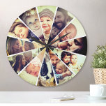 Eigene Foto-Spaß-Filter-Familie Kinder Große Wanduhr<br><div class="desc">Erstellen Sie Ihre eigene,  individuell angepasste 12-Foto-Wanduhr mit Ihren individuellen Bildern,  die durch einen lustigen,  hellen Filter ergänzt werden.</div>