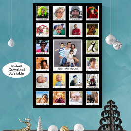Eigene Fotocollage Retro Sofortdrucke und Notizen Poster
