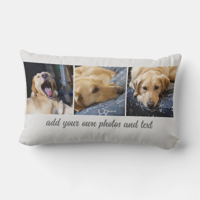 eigene Fotos und Text-benutzerdefinierte Hunde ode Lendenkissen (Rückseite)