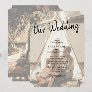 Eigene Fotos verblasste Hochzeitseinladungen Einladung
