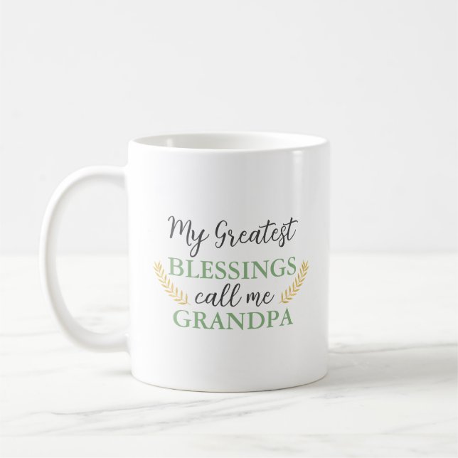 Eigene Fun Großvater Zitat Kaffeetasse (Links)