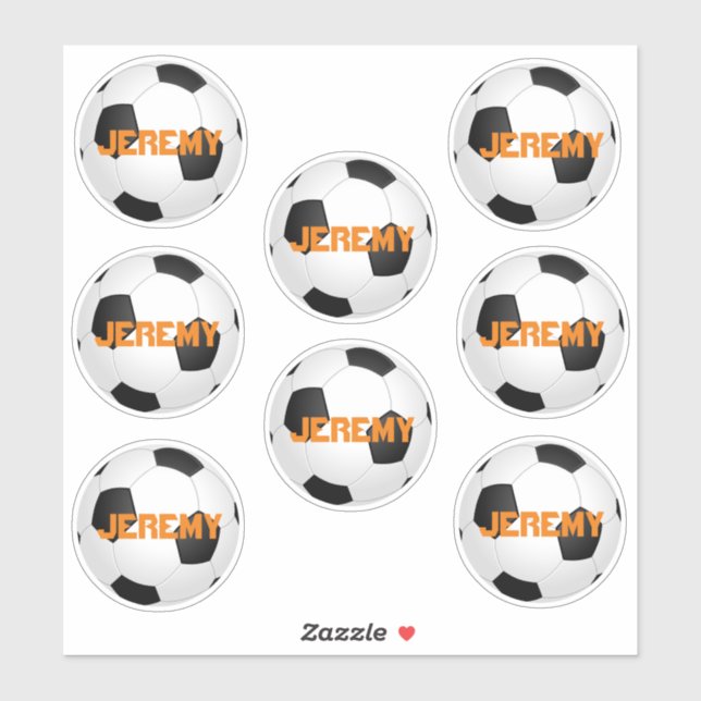 Eigene Fußball hinzufügen Aufkleber (Blatt)