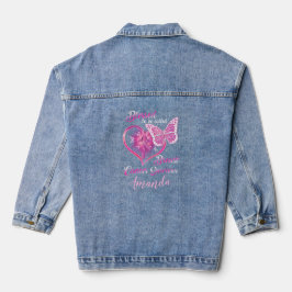 Eigene gesegnete Bezeichnung Brustkrebsüberleben Jeansjacke