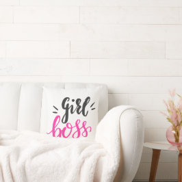 Eigene Girl-Boss-Typografie mit beliebiger Farbe Kissen