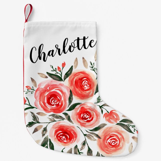 Eigene Girlande-Rosen Kleiner Weihnachtsstrumpf (Vorderseite)