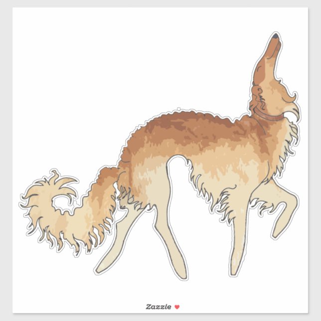 Eigene Gold Ballet Borzoi kundenspezifisch geschni Aufkleber (Blatt)