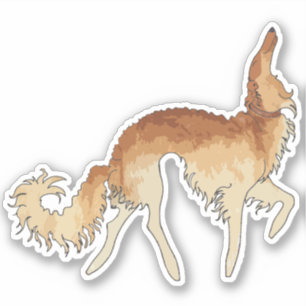 Eigene Gold Ballet Borzoi kundenspezifisch geschni Aufkleber