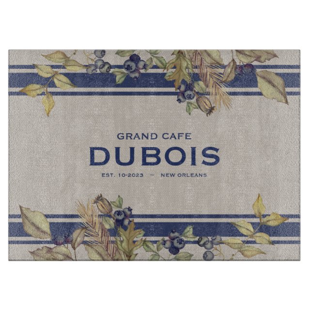 Eigene Gold-Blätter und Berry-Ernte Schneidebrett (Vorderseite)