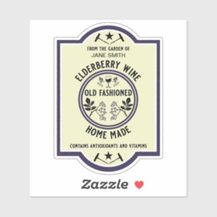 Eigene hausgemachte Elderberry Drinks Aufkleber