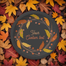 Eigene Herbstleaves-Papierplatte