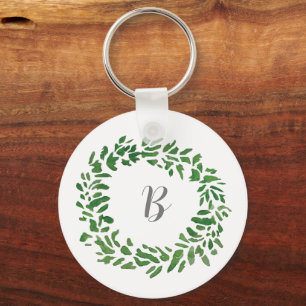 Eigene Herbstmalerei auf Monogramm-Krängung Schlüsselanhänger