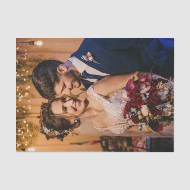 Eigene Hochzeit für Ihr eigenes Foto Seidenpapier (Vorderseite)