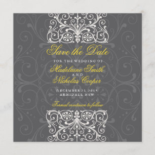 Eigene Holzkohle und Weißkohle Save the Date Vinta