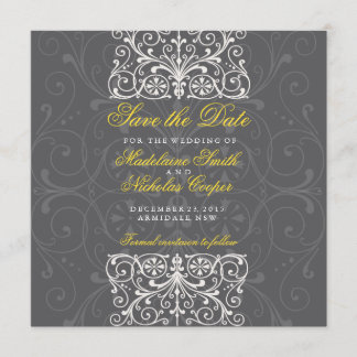 Eigene Holzkohle und Weißkohle Save the Date Vinta