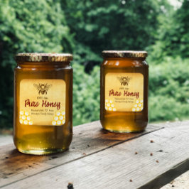 Eigene Honig bearbeitbare Etikettenaufkleber Runder Aufkleber