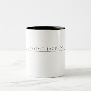Eigene Kalligrafie Chic Einfach Schwarz Weiß Zweifarbige Tasse