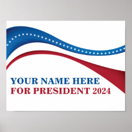 Eigene Kandidatur für den Präsidenten 2024 hinzufü Poster