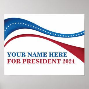 Eigene Kandidatur für den Präsidenten 2024 hinzufü Poster
