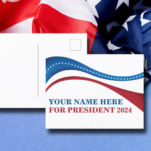 Eigene Kandidatur für den Präsidenten 2024 hinzufü Postkarte