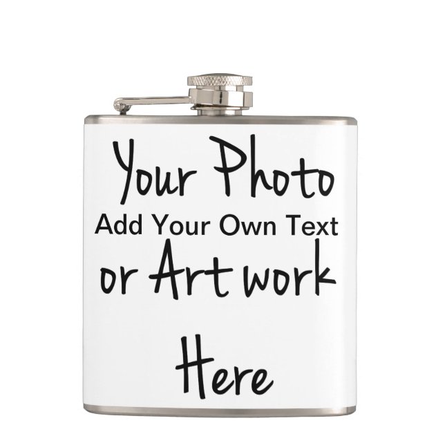 Eigene Kunst, Foto, Text hinzufügen Flachmann (Vorderseite)