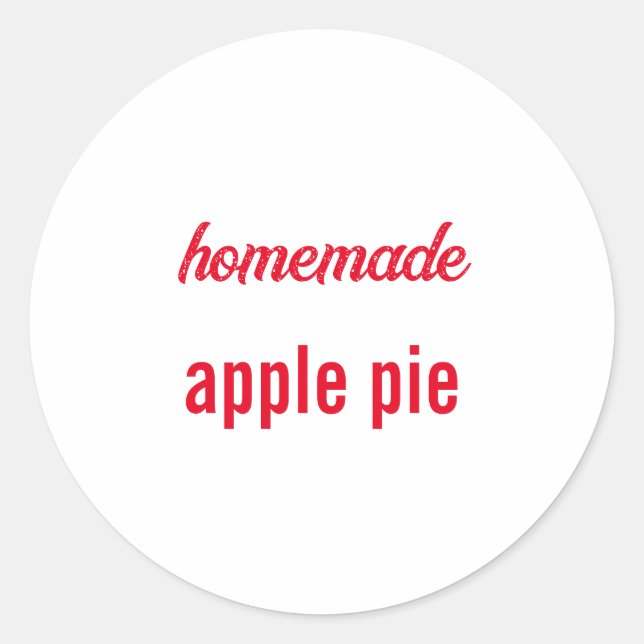 Eigene Lebensmittel Geschenk Gastgeschenk Apple Pi Runder Aufkleber (Vorderseite)