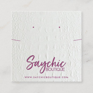 EIGENE LEDERTEXTURE-ERING-ANZEIGE QUADRATISCHE VISITENKARTE