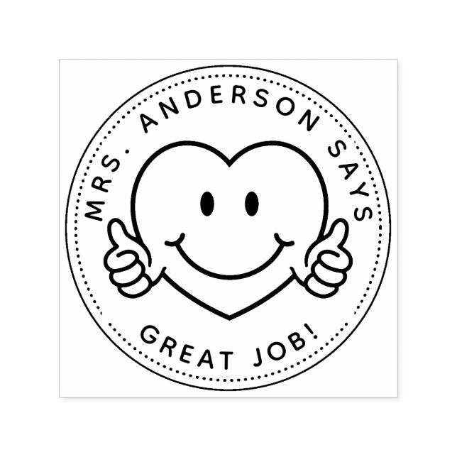 Eigene Lehrer geben Briefmarke zurück zur Schule Permastempel (Design)