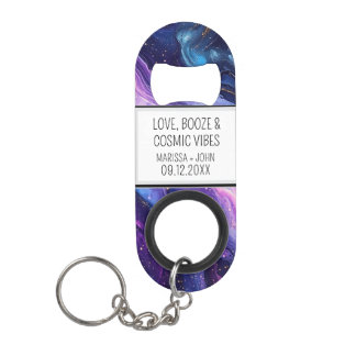 Eigene Liebe, Booze, Cosmic-Vibes-Hochzeit Mini Flaschenöffner