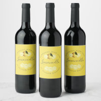 Eigene Limoncello Flasche Etikett gelb