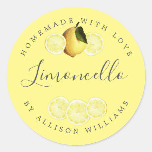Eigene Limoncello-Gelbe Marke Runder Aufkleber