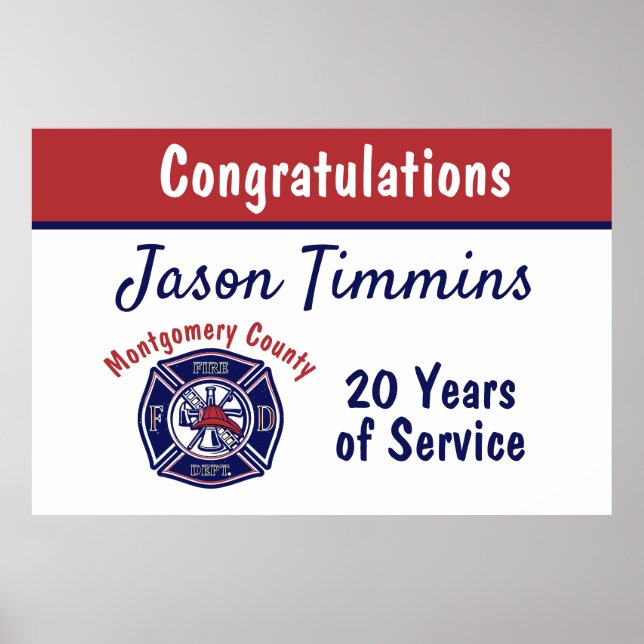 Eigene Logos der Feuerwehr Poster (Vorne)