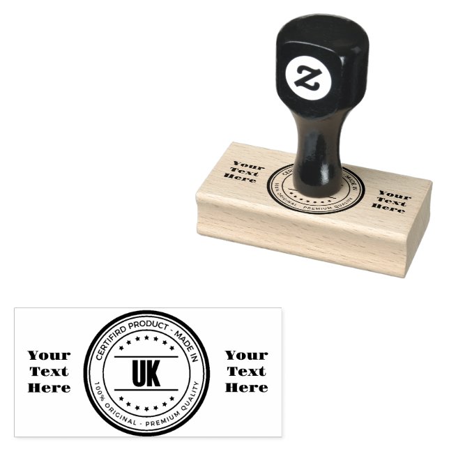 Eigene Logos für den Text, auf horizontalem Holz g Gummistempel (Stempel)