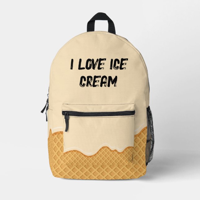 Eigene, lustige Designeis Vanilla Girl Bedruckter Rucksack (Vorderseite)