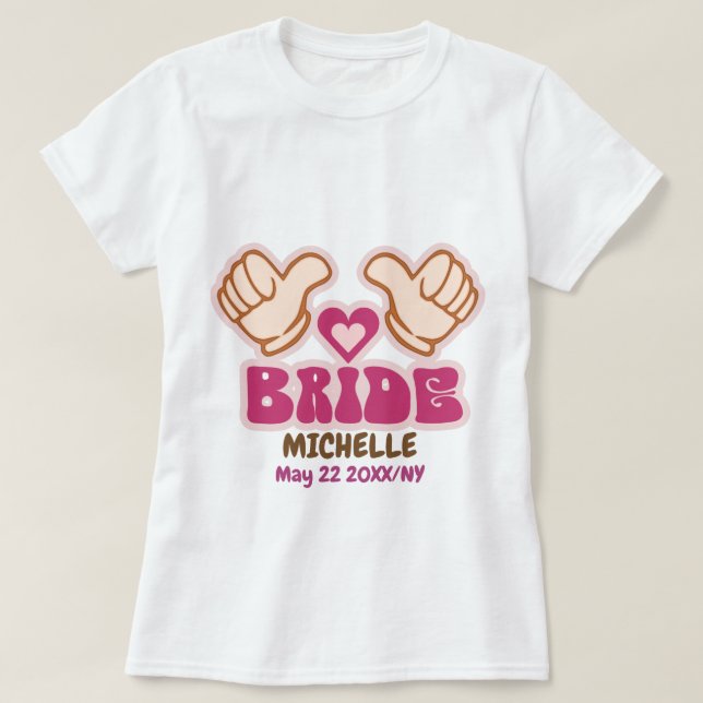 Eigene lustige Hochzeit T-Shirt (Design vorne)