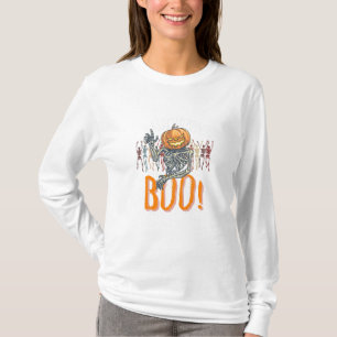 Eigene Marke Weiß und Orange Grunge Halloween T-Shirt