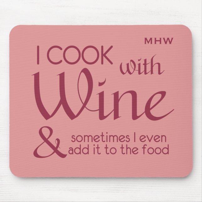 Eigene Mono-Mousepad für Wein Zitat Mousepad (Vorne)