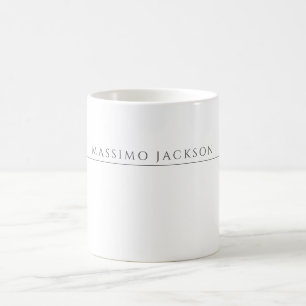 Eigene Namens-Kalligrafie Schick Einfach Schwarz W Kaffeetasse
