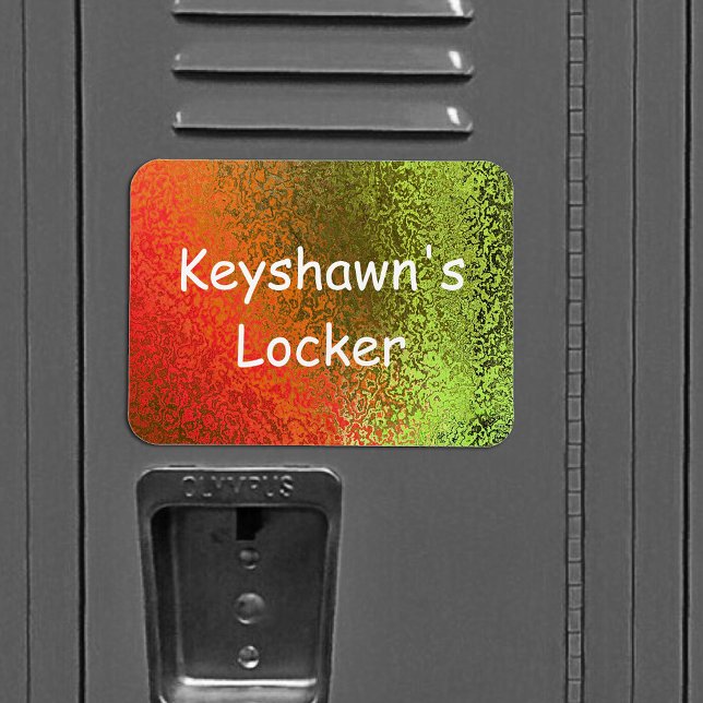 Eigene Namensschattierungen von Orange & Green Pre Magnet (Own Name Shades of Orange & Green Premium Magnet)