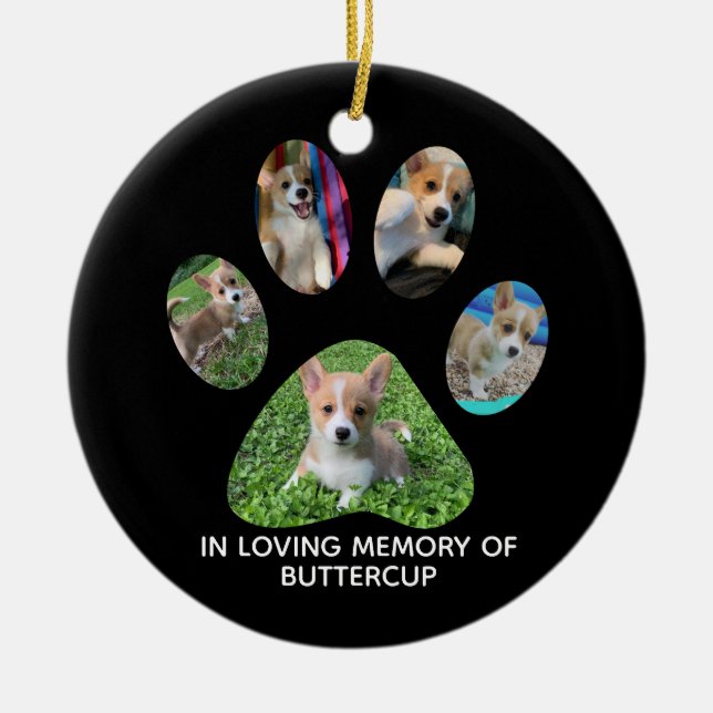 Eigene Pet Fotografie Pad Druckausgabe Keramik Ornament (Vorne)