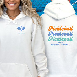 Eigene Pickleball Club Team Player Name Retro Hoodie