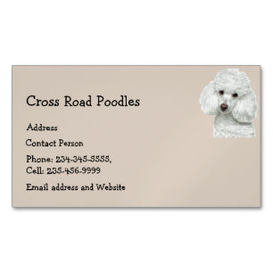 Eigene Poodles Hundebötchen-Tierlogo Magnetische Visitenkarte