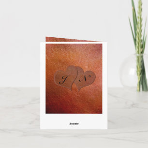Eigene Print-Imitats Leather 3. Hochzeitstag Karte