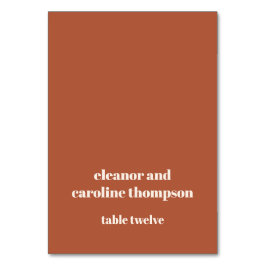 Eigene Rust Fall Retro Custom Wedding Platzkarte Tischnummer