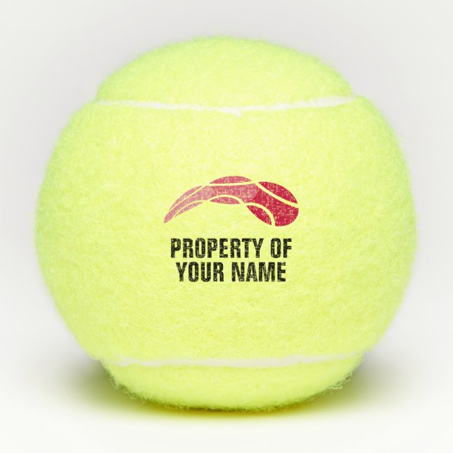 Eigene Tennisbälle mit Ihrem Namen und Logo (Vorderseite)